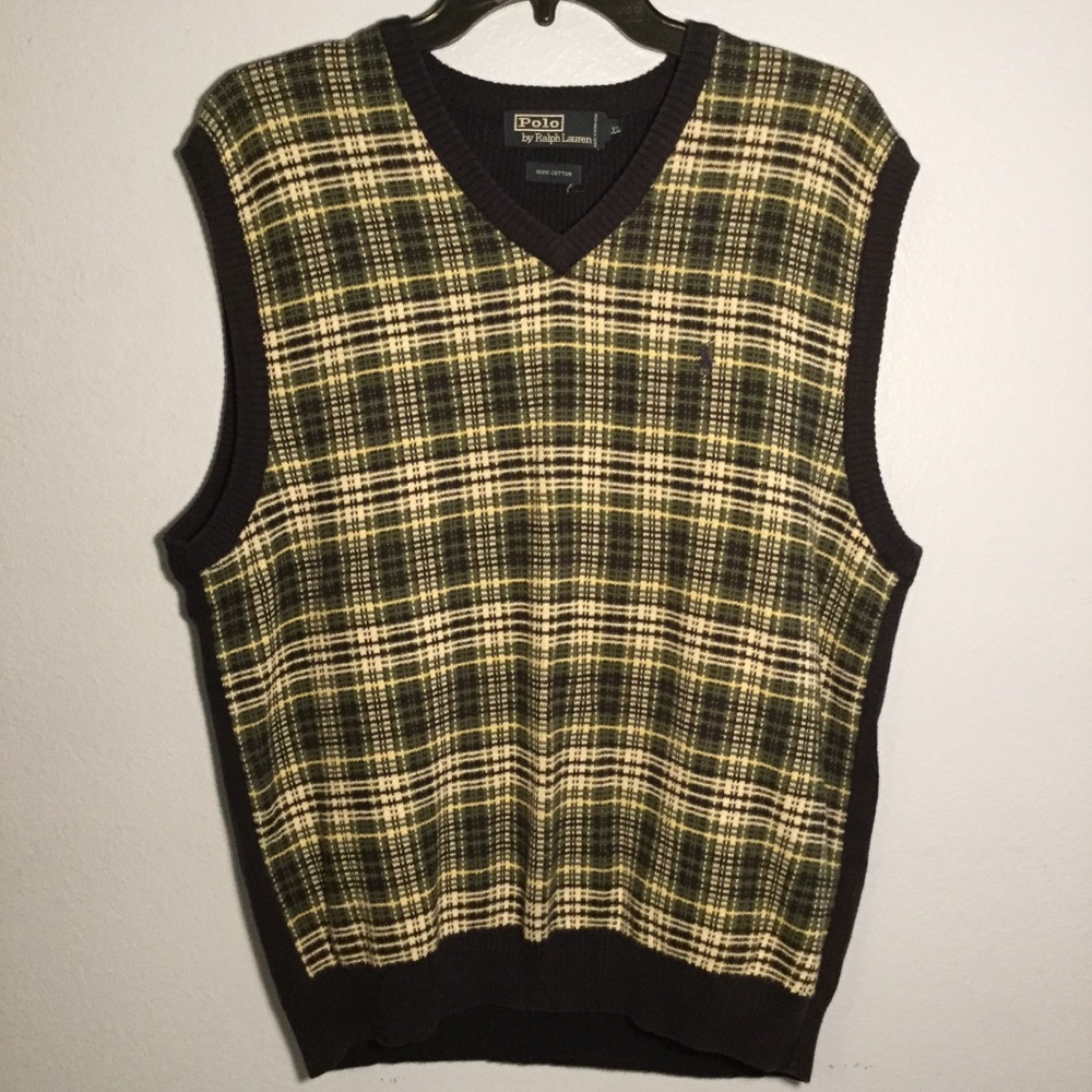 Polo Ralph Lauren Plaid Knitted Vest